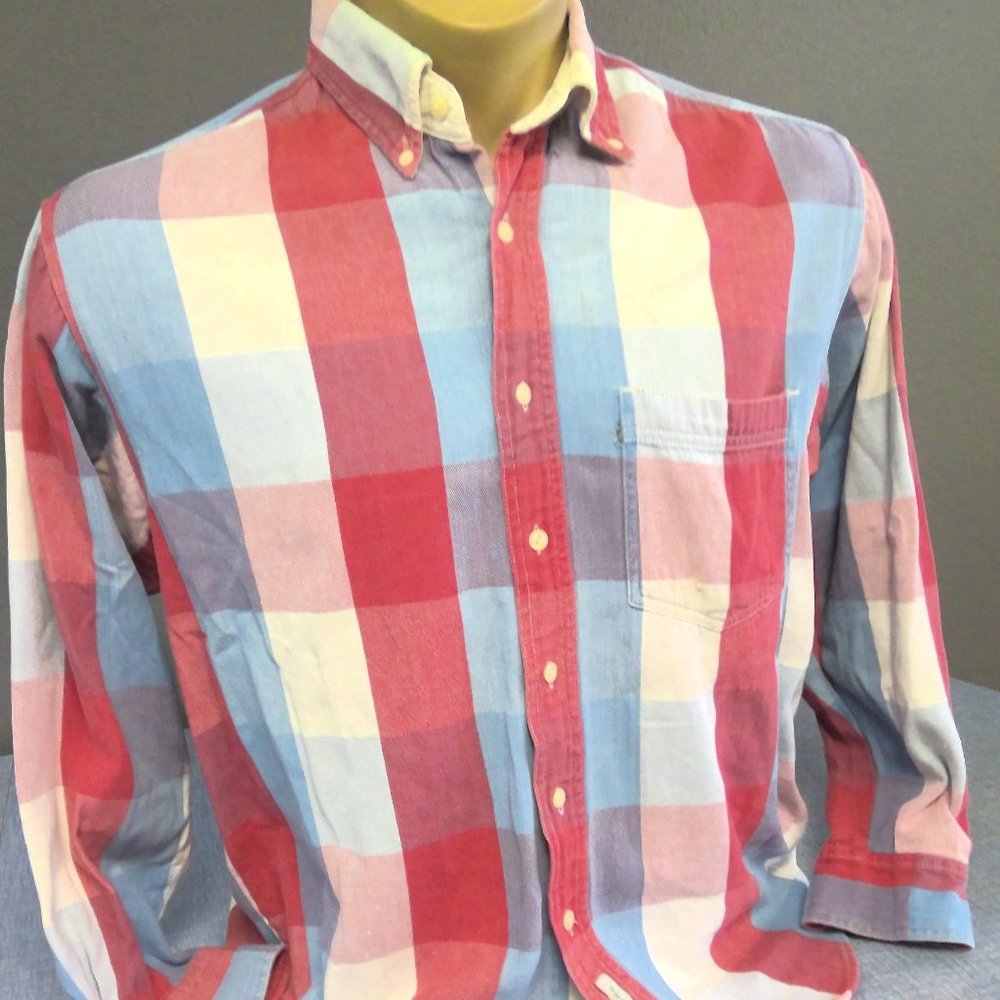 Vintage Baxter Brand Flannel Work Shirt Long Sleeve Medium